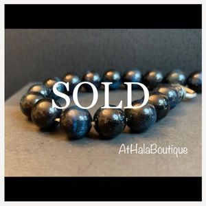 **SOLD**  BLACKJACK Men’s Blue TigerEye Bracelet